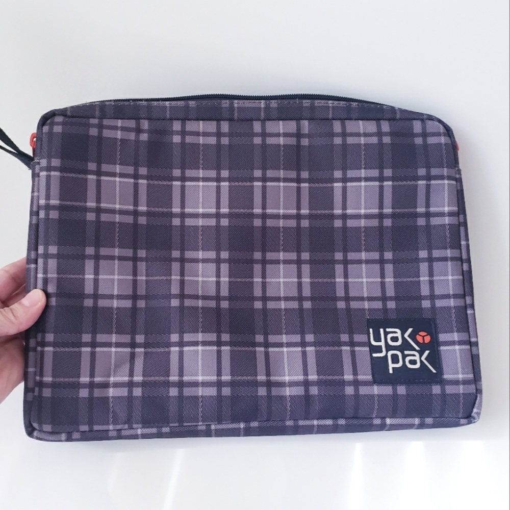 Yak Pak Gray Plaid IPad Bag